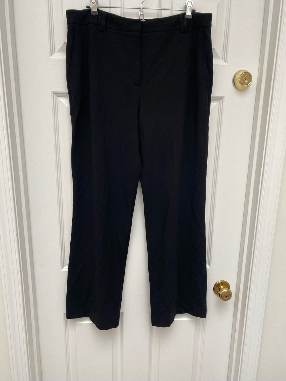St. John Collection Black Straight-Leg Dress Trousers - 14